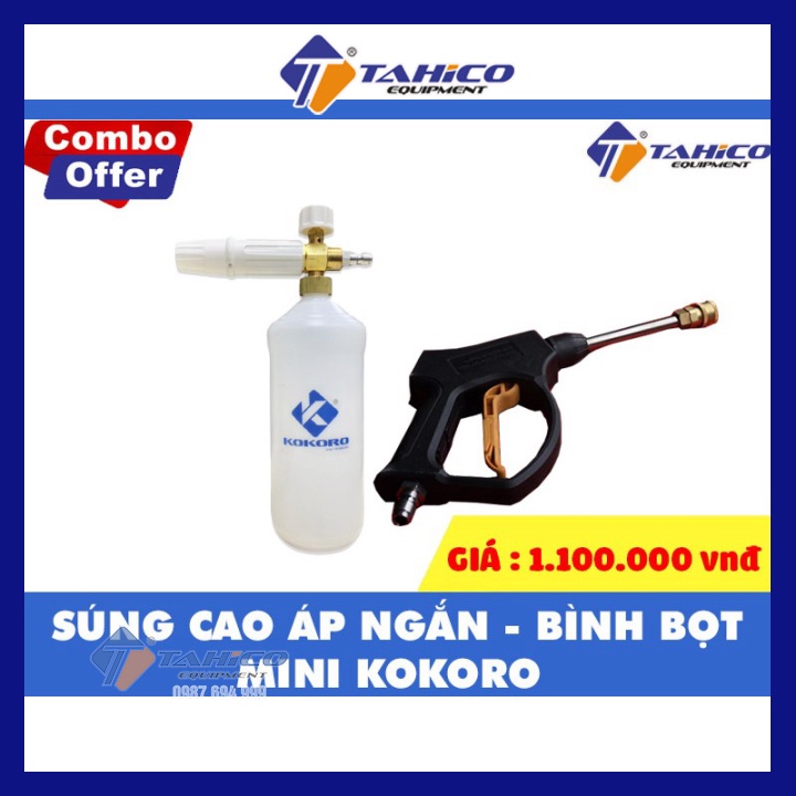 [COMBO] Xịt cao áp và bình bọt tuyết Kokoro cầm tay - Tahico