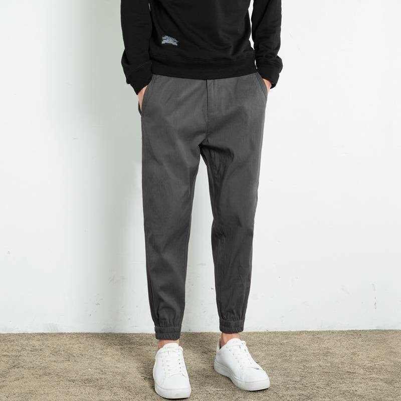 &lt;FREE SHIP&gt; QUẦN JOGGER KAKI BASIC TRƠN KHÔNG KHÓA ZIP CO GIÃN THOẢI MÁI VẬN ĐỘNG (jgtron)