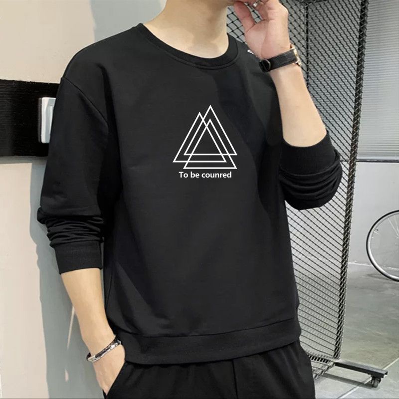 Áo Thun Nam Dài Tay Cổ Tròn Dáng Rộng Thời Trang