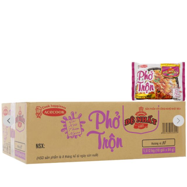 Thùng 18 gói phở trộn Đệ Nhất hương vị bò 84g | BigBuy360 - bigbuy360.vn