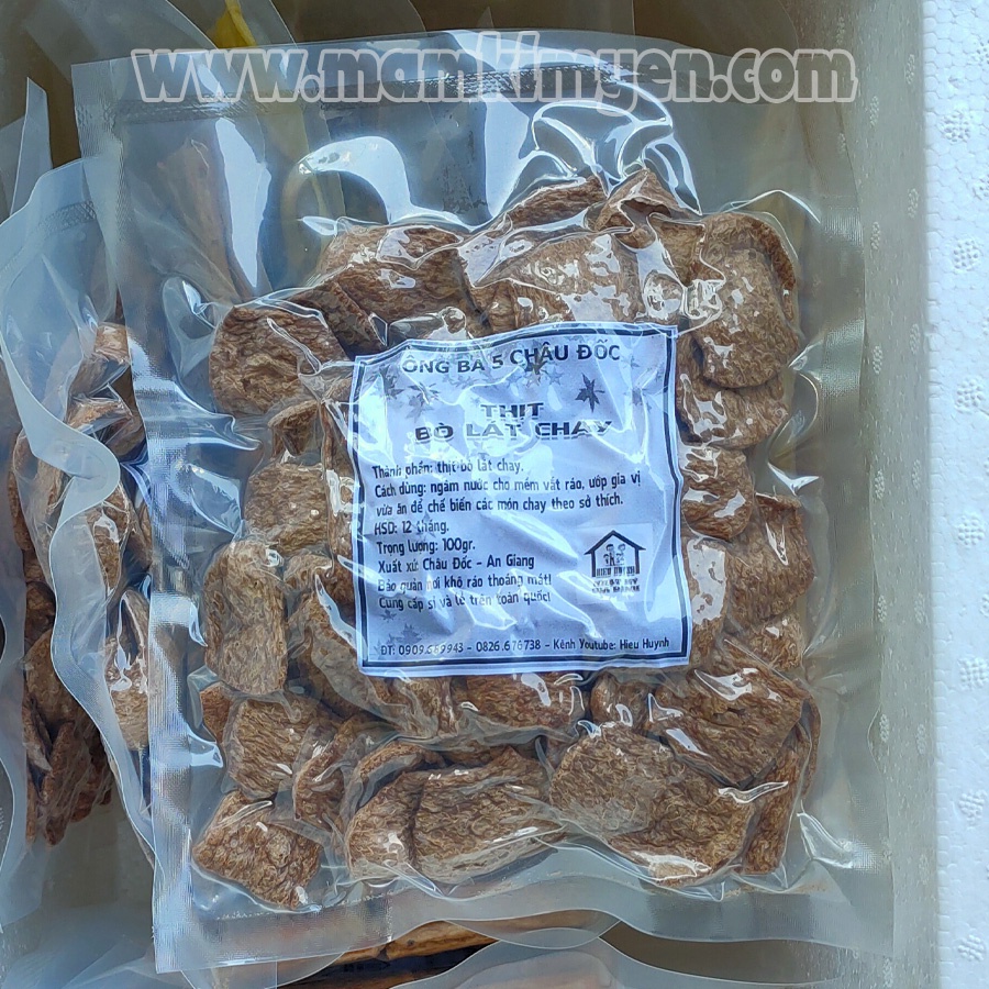 100gr Thịt Bò Lát Chay Sản Phẩm Truyền Thống Làm Nhà Thơm Ngon Hiệu Ông Bà 5 Châu Đốc