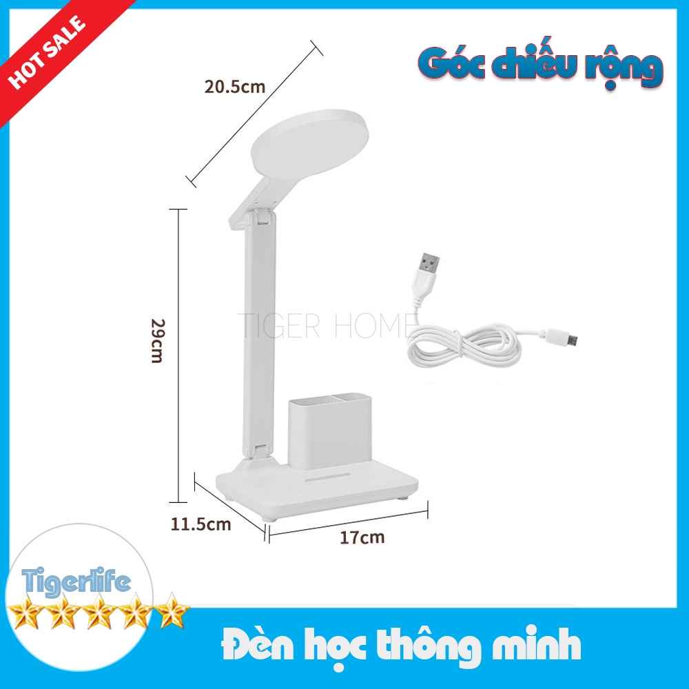 Đèn bàn đèn học tích điện chống cận bảo vệ thị lực Ánh sáng 3 màu pin điện dung lượng cao an toàn  bền bỉ