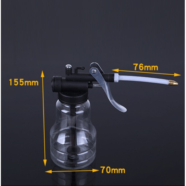Bộ 2 Bình châm dầu, châm nhớt, tra dầu máy móc cơ khí (bình trong suốt 250ml)