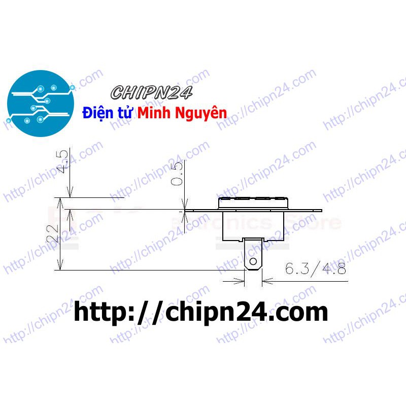 [1 CÁI] Cầu Chì Nhiệt KSD302 Thường Đóng 170 Độ (16A 250VAC) (302TD170)