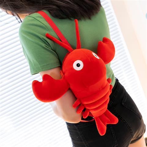 Shoulder Bag cartoon crayfish fashion bag for women new cute plush doll messenger bag mobile phone bag coin purse