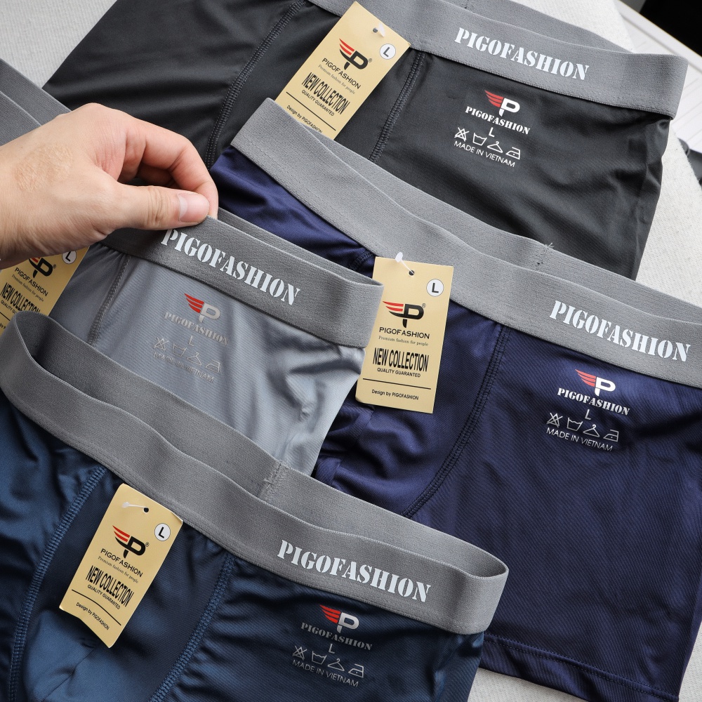 [Mã LTBAUAB19 giảm 7% đơn 99K] Bộ 4 quần lót boxer nam thun lạnh thoáng mát mềm mịn SPQLBX03 - PigoFashion