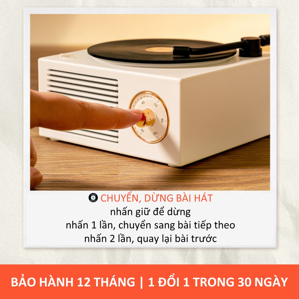 Loa Bluetooth Mini OLIVER X10 Loa Bluetooth Đĩa Than Xoay Vintage Cổ Điển Đồ Decor Phòng Khách Trang Trí Bàn Làm Việc