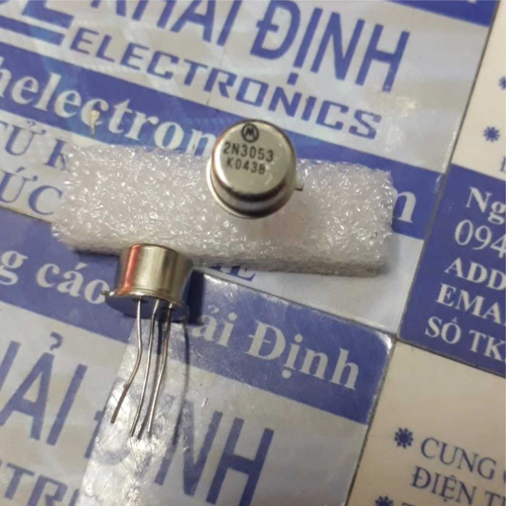 2N3053 3053 vỏ sắt, kiểu chân TO-18 hàng chính hãng NPN trans 0.7A 60V kde4365