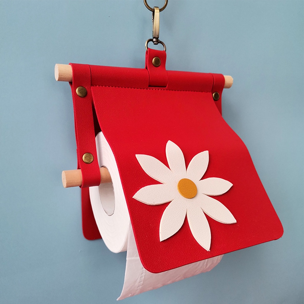 Cadiz* Paper Roll Holder Creative Nice-looking Fashion Toilet Paper Holder Faux Leather Hanging Tissue Box for Home