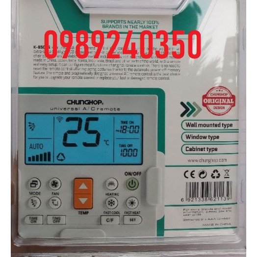 Điều khiển điều hòa âm trần đa năng gắn tường