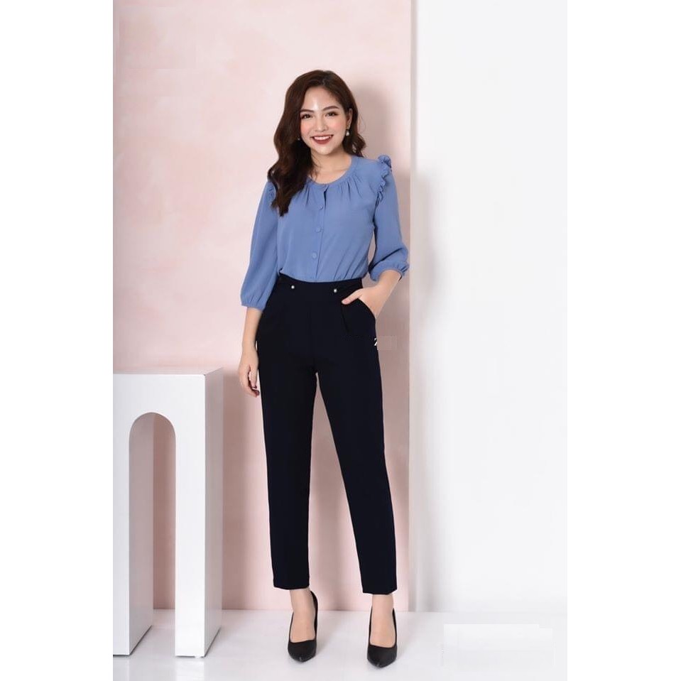 QUẦN TÂY CẠP ĐÍNH HẠT KINA HÀNG THIẾT KẾ