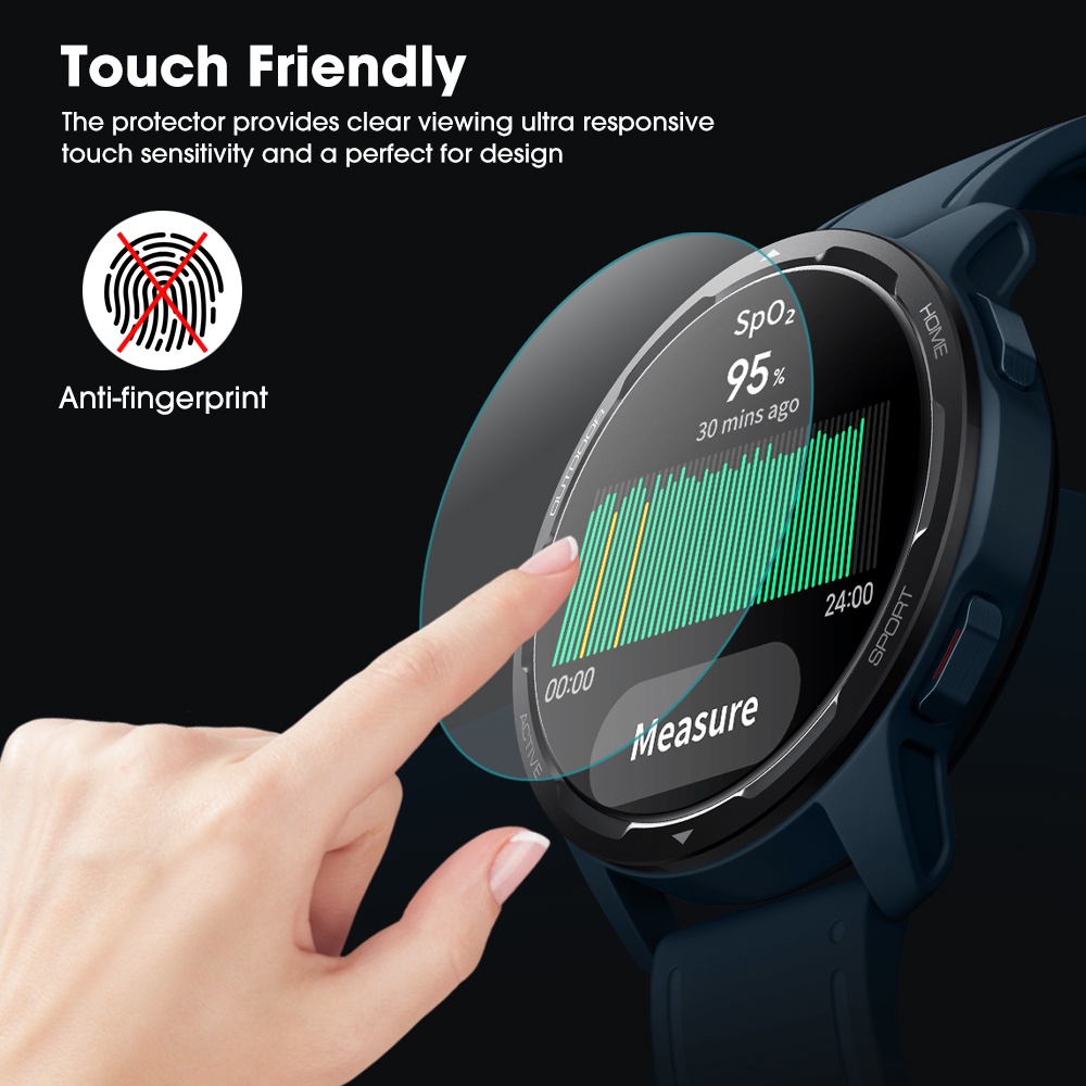 Kính Cường Lực HD Trong Suốt Chống Trầy Xước Bảo Vệ Mặt Đồng Hồ Thông Minh Xiaomi Mi Watch S1 Active