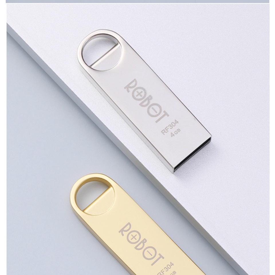 USB 32Gb ROBOT RF332 - USB kim loại cao cấp vàng gold sang trọng - Bảo hành trọn đời