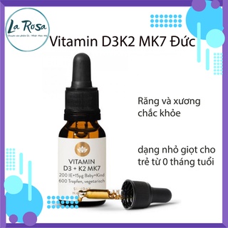 Vitamin D3K2 MK7 sunday natural Đức cho bé hàng Đức, lọ 20ml
