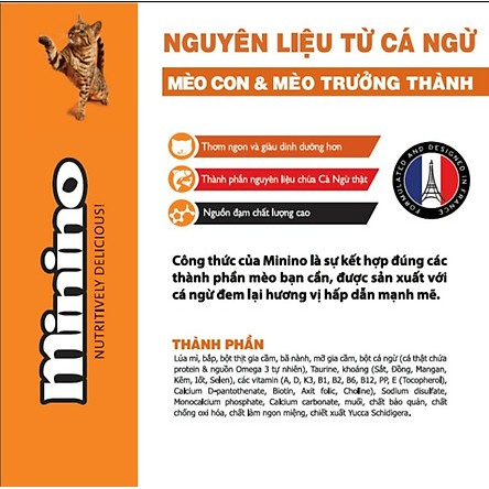 thức ăn cho mèo minino 1.3kg - minino cá ngừ