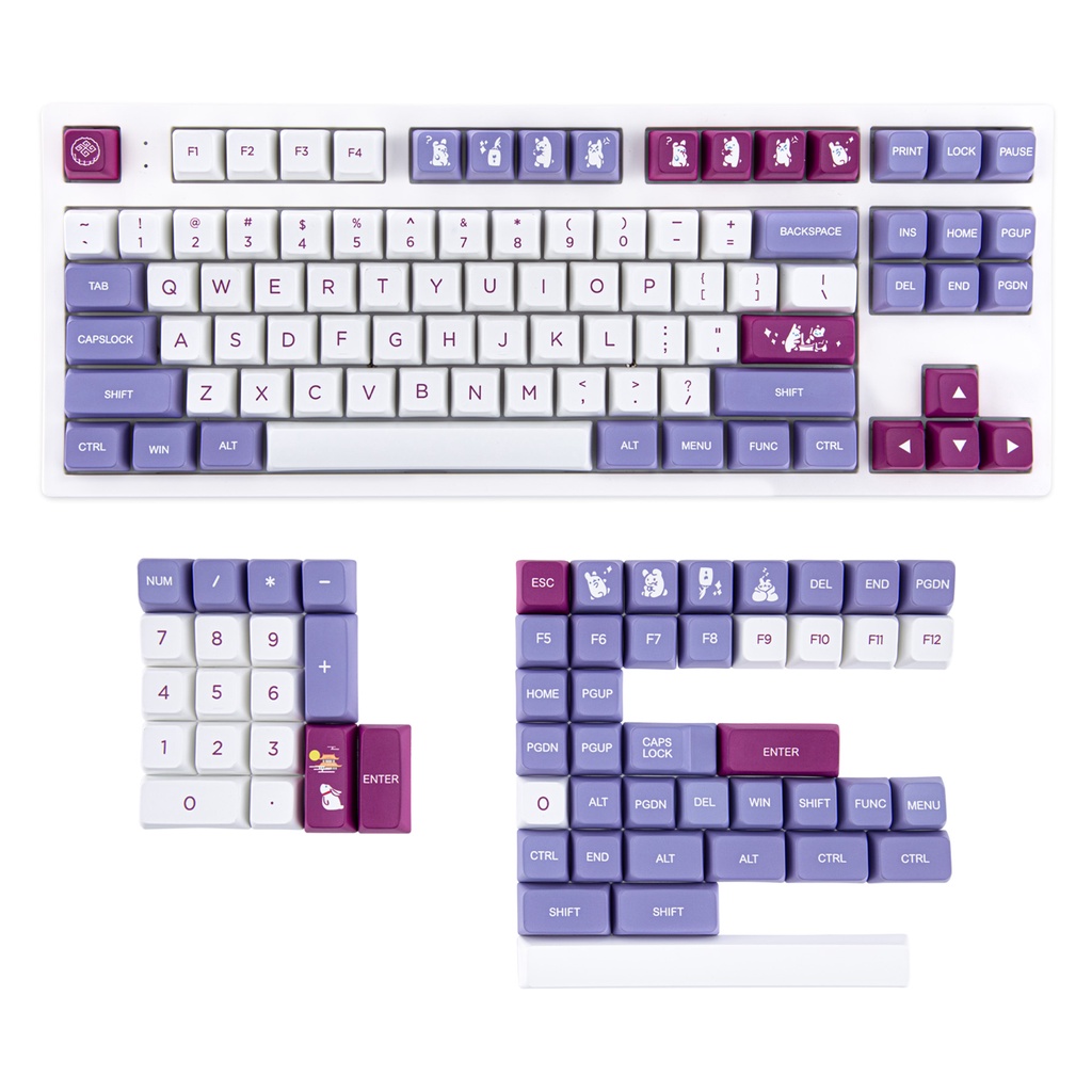 Bộ Bàn Phím Cơ Chơi Game 144 Phím Cho Cherry Mx Gateron Kailh 64 / 68 / 87 / 96 / 980 / 104 / 108