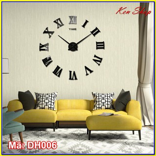 ✴️Đồng hồ dán tường 3d màu đồng phong cách Châu Âu - Đồng hồ dán tường DH006