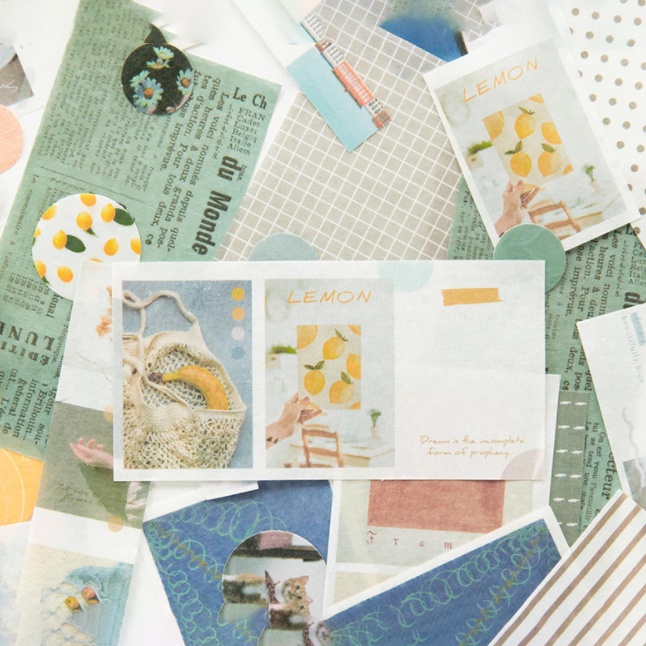 Set sticker trang trí vintage cắt sẵn - 40 ps [065]