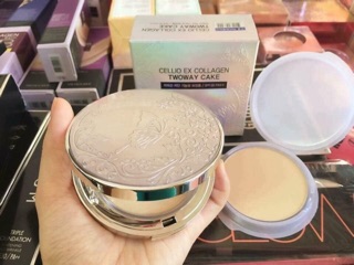 Phấn phủ Cellio Ex Collagen twoway cake SPF 30 PA++ (2 LÕI)