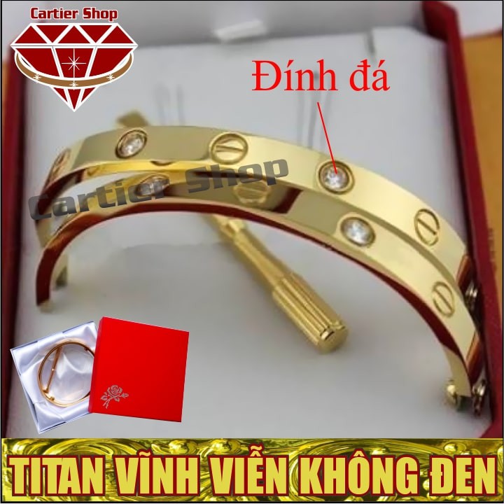 VÒNG TAY CATIER TITAN TRẮNG VÀNG HỒNG | LẮC TAY CARTIER