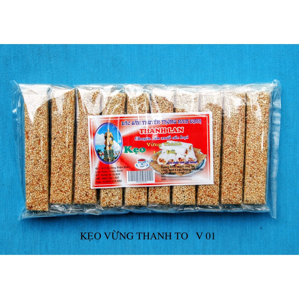 Kẹo vừng gói V01 (280g) - Kẹo Sìu Châu Thanh Lan chính hiệu - Đặc sản Nam Định