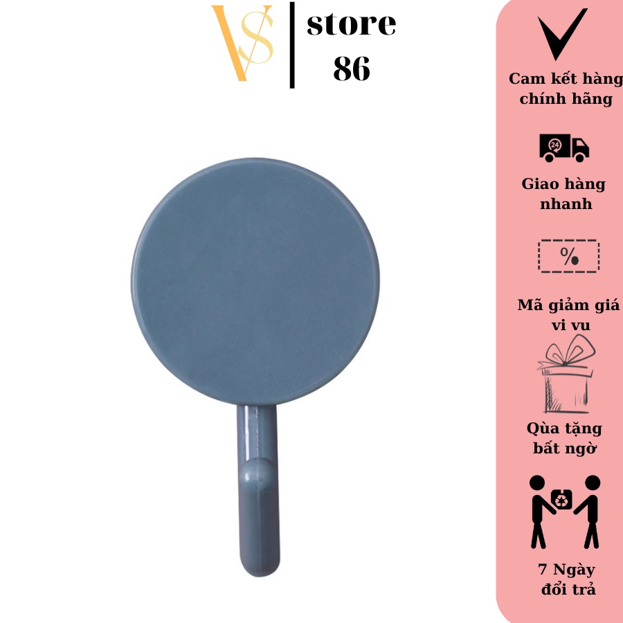 Móc nhựa tròn dán tường treo đồ vật - Gía treo trang trí decor nhà cửa tiện lợi nhiều màu sắc VS STORE