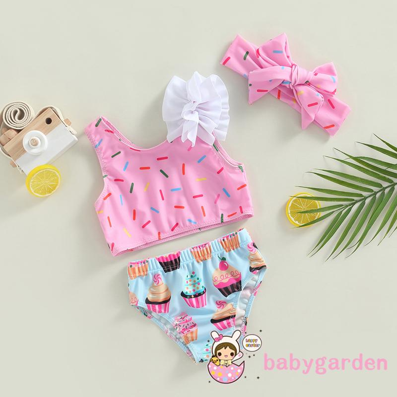 Bộ Đồ Bơi 2 Mảnh Áo + Quần Short Chấm Bi Dành Cho Bé Gái 6 Tháng 3 Tuổi