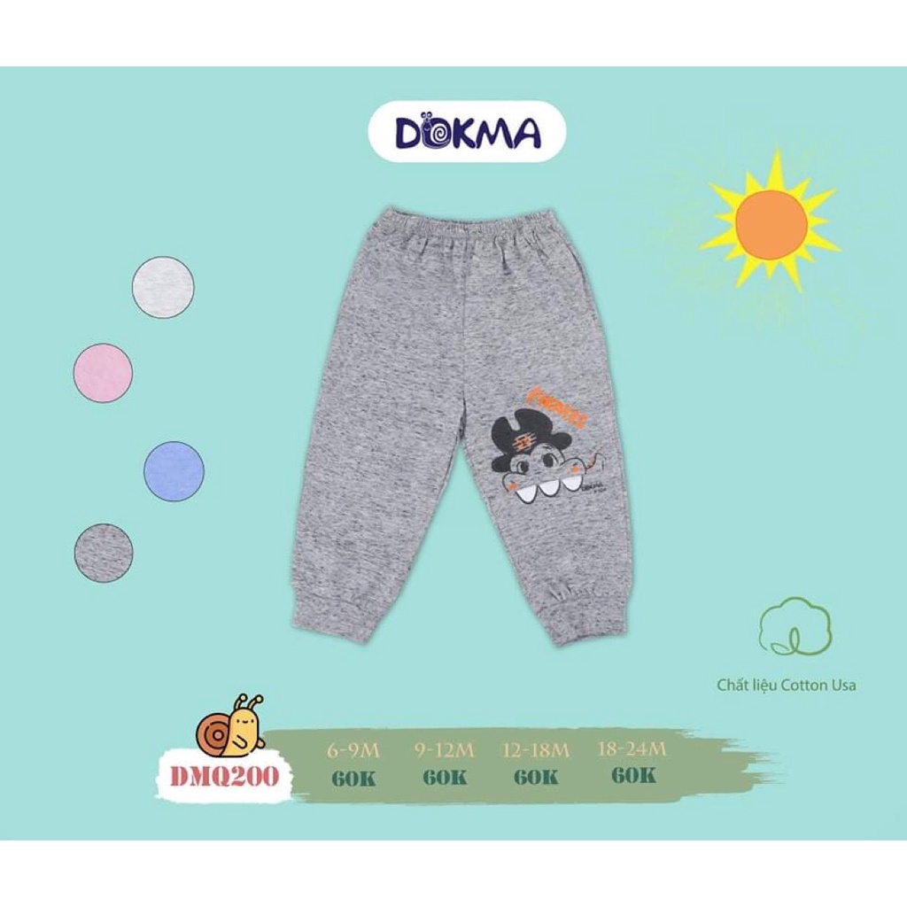 Quần dài cho bé trai thu đông size 6M-24M Dokma sale  DQM200 Lamiha