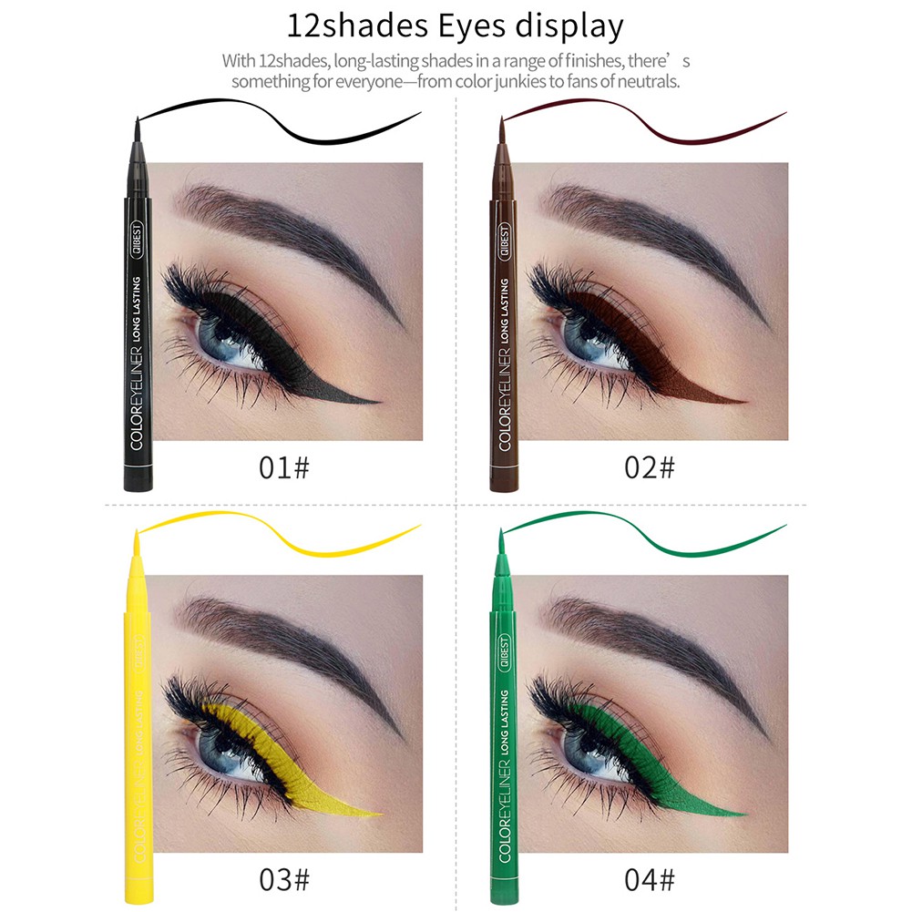 [Hàng mới về] Bút Kẻ Mắt Nước Qibest Kháng Nước Nhòe Màu Lâu Trôi