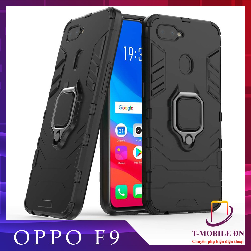 Ốp lưng Oppo F9 iRON MAN IRING Nhựa PC cứng viền dẻo chống sốc