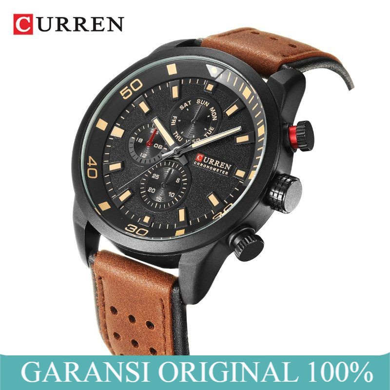 Đồng Hồ analog Kỹ Thuật Số Dây Da Curren 8250 Thời Trang Cho Nam