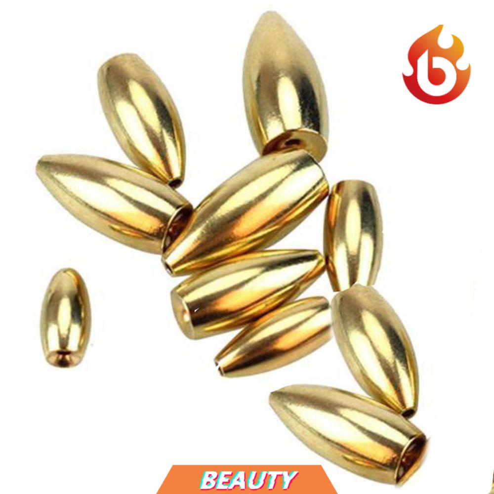 Set 10 chì hỗ trợ câu cá bằng đồng thau chất lượng cao tiện lợi