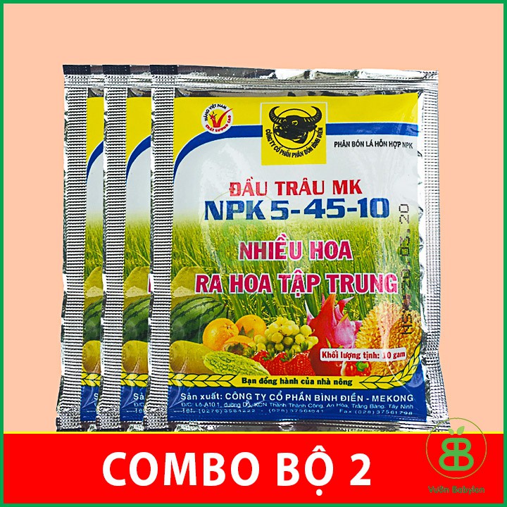 PHÂN KÍCH THÍCH RA HOA ĐẬU TRÁI ĐẦU TRÂU MK 5-45-10 2 Gói