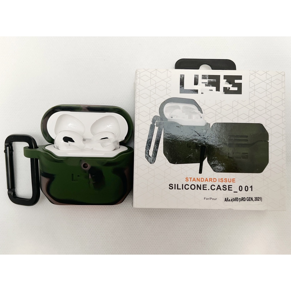 Vỏ Bảo Vệ Tai Nghe Không Dây UA.Gi bằng Silicon cho Air.pod 1 2 3 Pro Chống Trầy Kèm Móc Treo