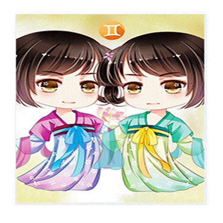 Tranh Đính Đá ABC 3D Cung Song Tử DF2805 (KHÁCH TỰ ĐÍNH) KT:35X45CM