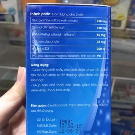 FRAN GLUCAL – Hỗ trợ tăng dịch nhầy khớp, giảm đau xương khớp do thoái hóa khớp (Hộp 60 viên)