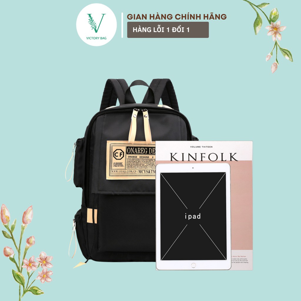 Balo nam nữ đi học ulzzang thời trang Hàn Quốc , Ba lô unisex đẹp hàng cao cấp , cặp sách basic sinh viên. Victory 014