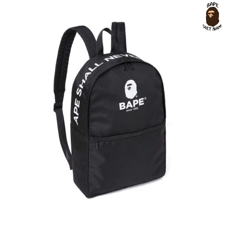 [Best Quality] Balo A Bathing Ape, Bape Backpack SS2019 chất liệu Canvas chống nước, Màu đen BapeVN