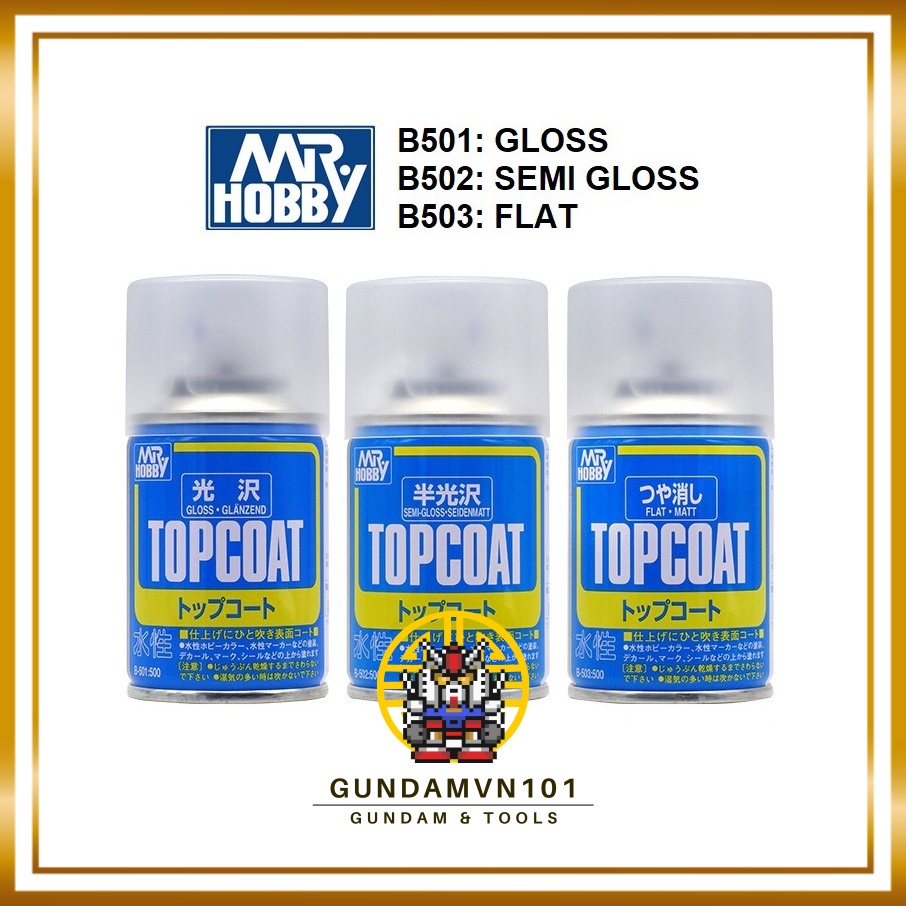 TOPCOAT SƠN PHỦ MR.HOBBY  - Bảo vệ figure, doll, mô hình lắp ráp quân sự Gundam Gunpla
