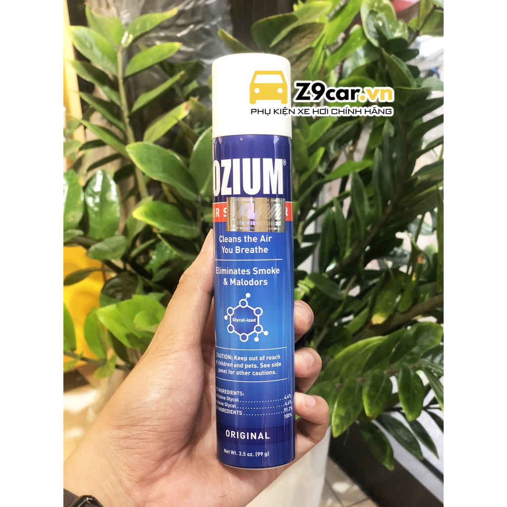 Chai xịt khử mùi diệt khuẩn Ozium USA Air Sanitizer Spray 100ml - Dùng trên xe ô tô và trong phòng ngủ, phòng khách