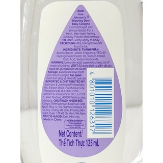 Nước Hoa Em Bé Johnson Baby 125ml