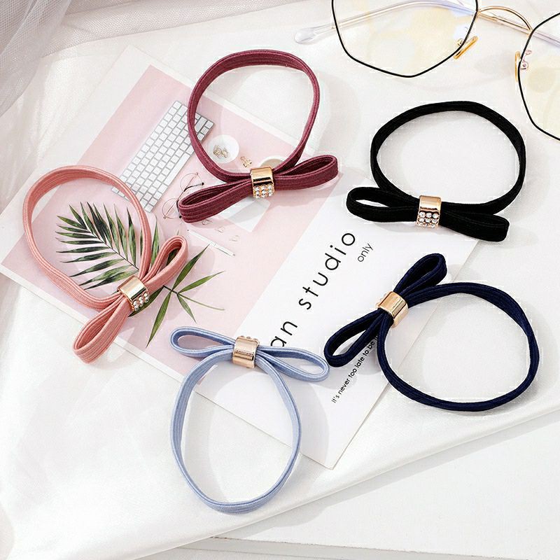 Dây cột tóc thắt nơ phong cách Hàn