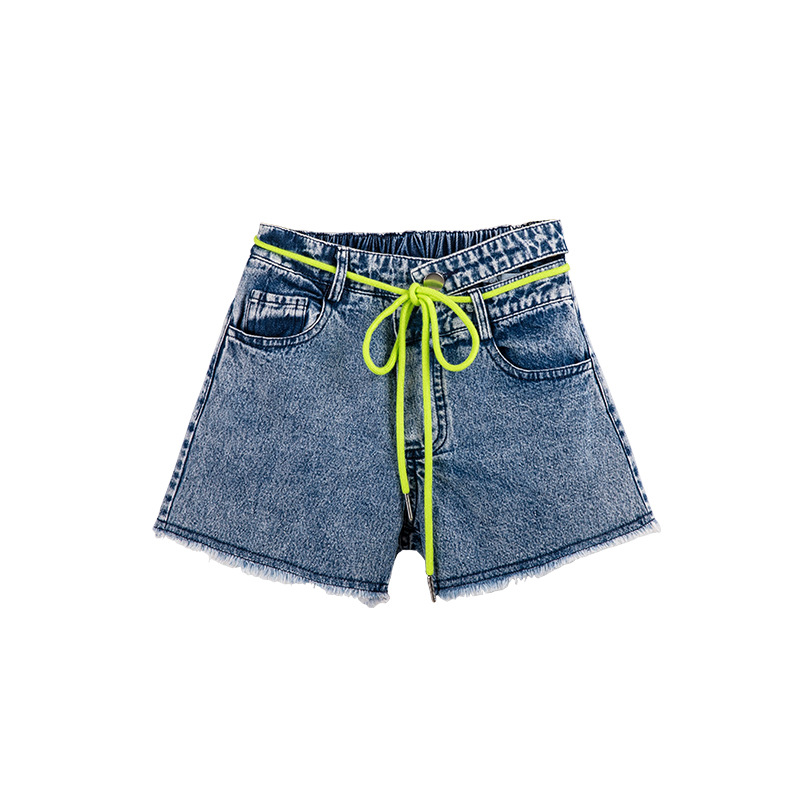 Quần Short Jean Denim Cho Bé Gái