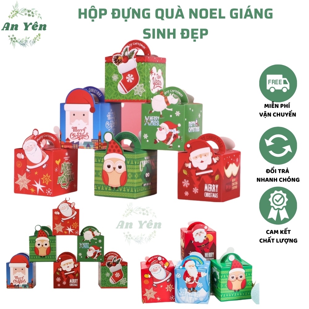 Hộp Đựng Quà Kèm QUÀ TẶNG Noel Giáng Sinh đẹp kèm