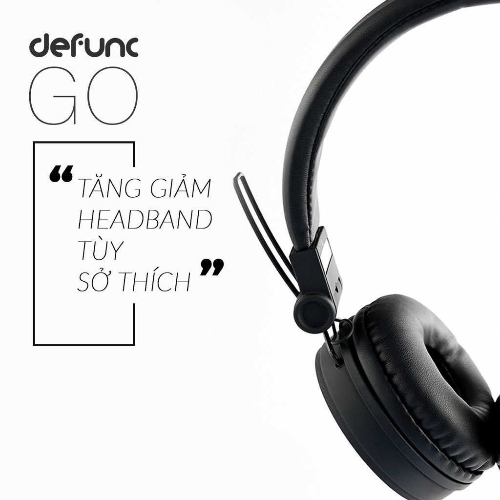 Tai Nghe Bluetooth Chụp Tai DeFunc Headphone Go D113 Bluetooth 4.1, Mic Đàm Thoại, Pin Lên Đến 8 Giờ - Hàng Chính Hãng