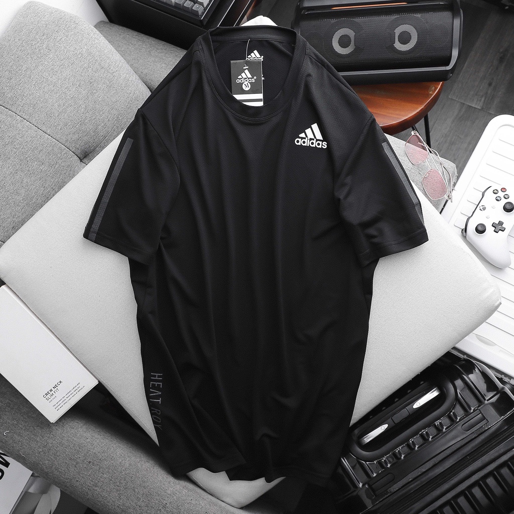 Áo Thun Lạnh Thể Thao Nam Adidas 3 Lá Basic Chất Liệu Dệt Kim Cực Mát Siêu Khô 5 Màu