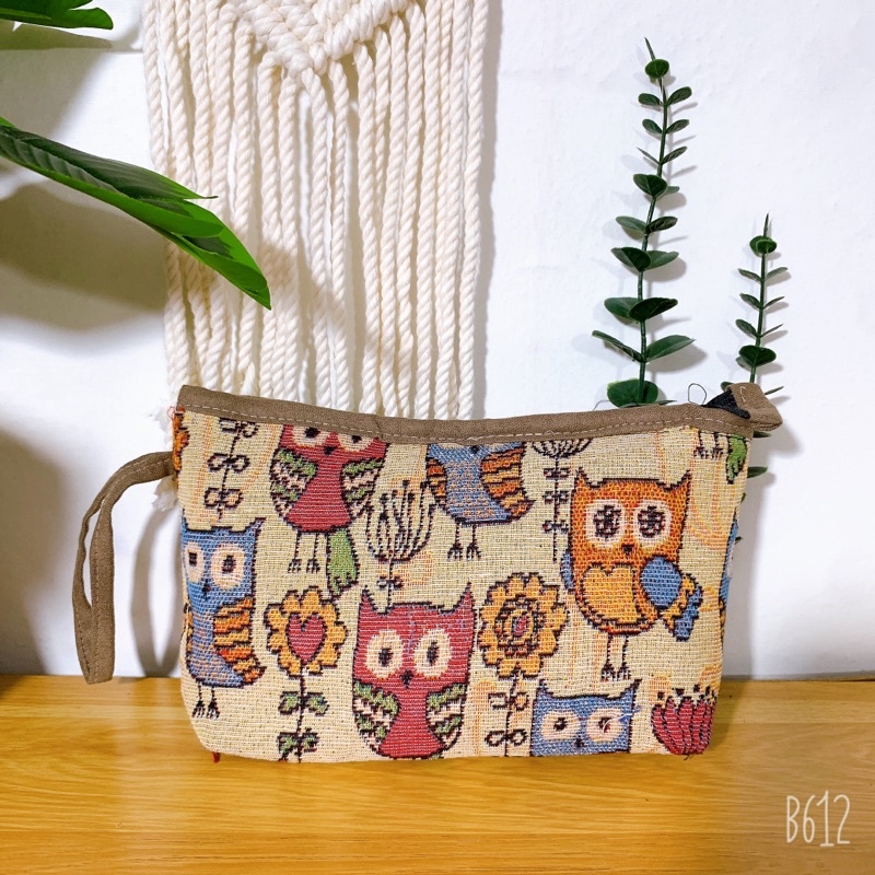 Túi đựng Mỹ phẩm thổ Cẩm hình cú