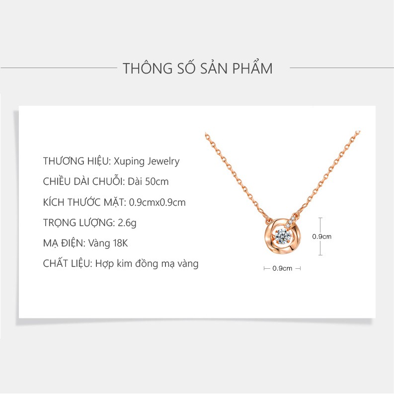 Dây Chuyền Nữ Mạ Vàng 18K, Phong Cách Cổ Điển Châu Âu - XPDC19