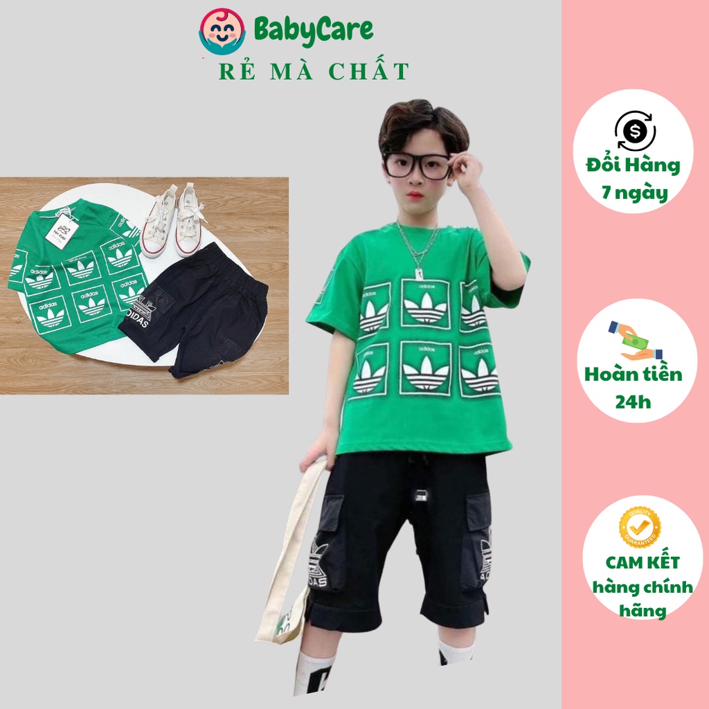 Bộ cộc tay bé trai/ bộ cộc tay das cho bé trai từ 7-40kg hàng cotton tàu cao cấp, size đại