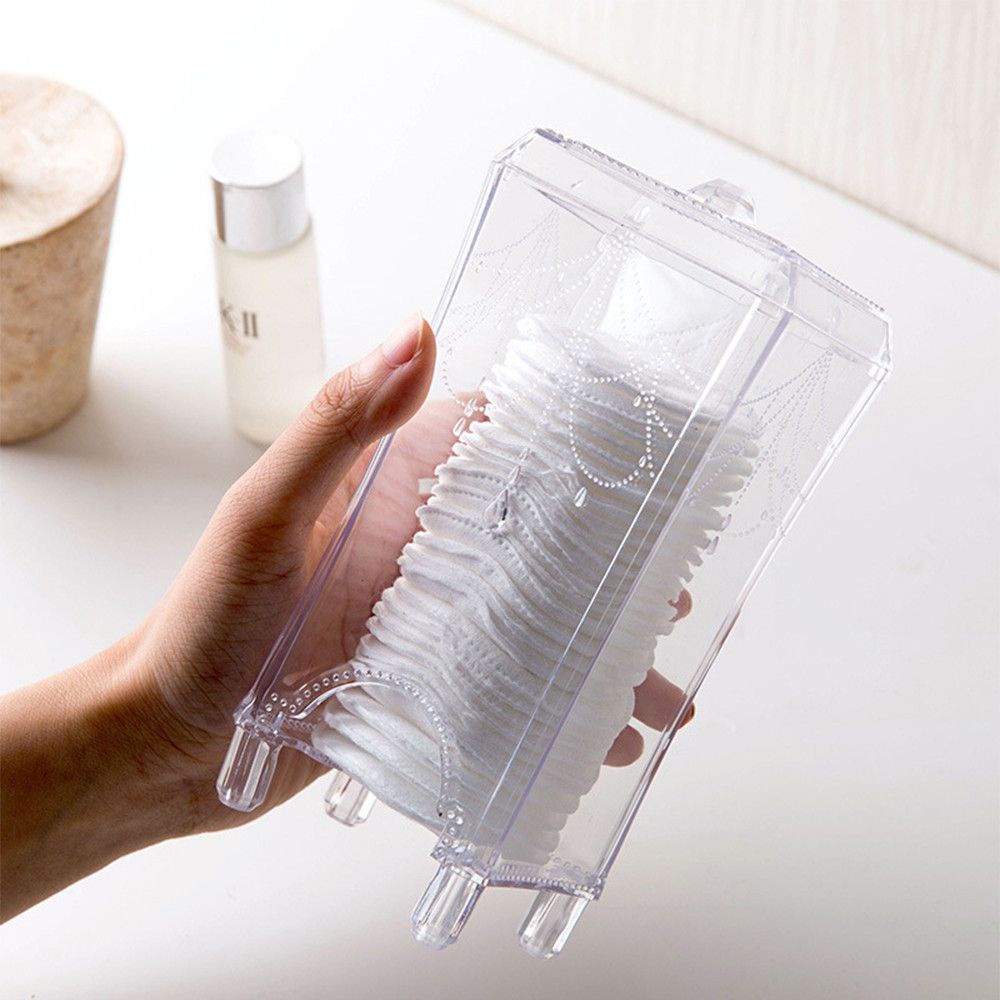 (Hàng Mới Về) Hộp Đựng Tăm Bông / Bông Tẩy Trang Bằng Acrylic Đa Năng Tiện Dụng